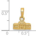 Kép betöltése a galériamegjelenítőbe: 14k Yellow Gold Washington DC White House 3D Pendant Charm
