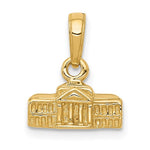 Lataa kuva Galleria-katseluun, 14k Yellow Gold Washington DC White House 3D Pendant Charm
