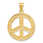 Load image into Gallery viewer, 14k Yellow Gold Peace Sign Symbol Pendant Charm
