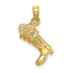 Carregar imagem no visualizador da galeria, 14k Yellow Gold Firefighter Boot 3D Pendant Charm
