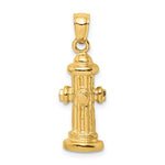Load image into Gallery viewer, 14k Yellow Gold Fire Hydrant Firefighter Pendant Charm
