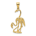 Load image into Gallery viewer, 14k Yellow Gold Double Flamingo 3D Pendant Charm
