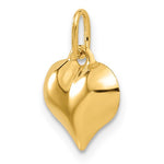 將圖片載入圖庫檢視器 14k Yellow Gold Puffed Heart 3D Small Pendant Charm
