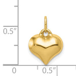 Lataa kuva Galleria-katseluun, 14k Yellow Gold Puffed Heart 3D Small Pendant Charm
