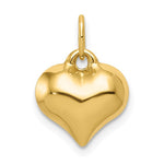 画像をギャラリービューアに読み込む, 14k Yellow Gold Puffed Heart 3D Small Pendant Charm
