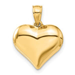 Charger l&#39;image dans la galerie, 14k Yellow Gold Puffed Heart 3D Pendant Charm
