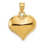 Kép betöltése a galériamegjelenítőbe: 14k Yellow Gold Puffy Heart 3D Hollow Pendant Charm
