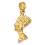 Lataa kuva Galleria-katseluun, 10k Yellow Gold Egyptian Nefertiti 3D Pendant Charm
