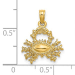 Load image into Gallery viewer, 14k Yellow Gold Cancer Zodiac Horoscope 3D Pendant Charm
