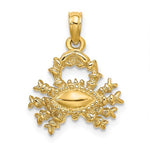 Carregar imagem no visualizador da galeria, 14k Yellow Gold Cancer Zodiac Horoscope 3D Pendant Charm
