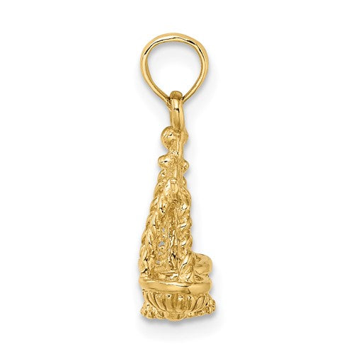 14k Yellow Gold Libra Zodiac Horoscope 3D Pendant Charm