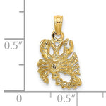 Lataa kuva Galleria-katseluun, 14k Yellow Gold Scorpio Zodiac Horoscope 3D Pendant Charm
