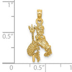 Lataa kuva Galleria-katseluun, 14k Yellow Gold Aquarius Zodiac Horoscope 3D Pendant Charm
