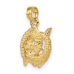 Lataa kuva Galleria-katseluun, 14k Yellow Gold Pisces Zodiac Horoscope 3D Pendant Charm
