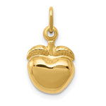 Lataa kuva Galleria-katseluun, 14k Yellow Gold Apple Fruit Pendant Charm
