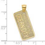 Load image into Gallery viewer, 14k Yellow Gold Ocean City Maryland Car License Plate Pendant Charm
