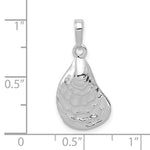Load image into Gallery viewer, 14k White Gold Oyster Shell Seashell Pendant Charm
