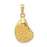 Lataa kuva Galleria-katseluun, 14k Yellow Gold Oyster Shell Seashell Pendant Charm
