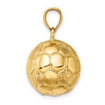 Load image into Gallery viewer, 14k Yellow Gold Soccer Ball 3D Pendant Charm
