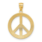 Cargar imagen en el visor de la galería, 14k Yellow Gold Peace Sign Symbol Faith Hope Love Pendant Charm
