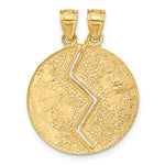 Załaduj obraz do przeglądarki galerii, 14k Yellow Gold Mizpah Coin 2 Piece Break Apart Pendant Charm

