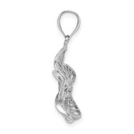 Load image into Gallery viewer, 14k White Gold Plumeria Flower Pendant Charm
