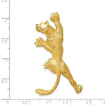 画像をギャラリービューアに読み込む, 14K Yellow Gold Panther Large Chain Slide Pendant Charm
