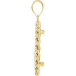 Lade das Bild in den Galerie-Viewer, 14K Yellow Gold Mexican 10 Peso or Mexican 1/4 oz Coin Tab Back Frame Rope Style Pendant Holder for 22.5mm x 1.4mm Coins
