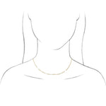 Load image into Gallery viewer, 14k Yellow Rose White Gold 2.6mm Elongated Flat Link Bracelet Anklet Choker Necklace Pendant Chain
