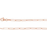 將圖片載入圖庫檢視器 14k Yellow Rose White Gold 2.6mm Elongated Flat Link Bracelet Anklet Choker Necklace Pendant Chain
