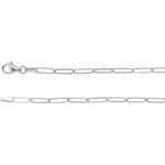 Load image into Gallery viewer, 14k Yellow Rose White Gold 2.6mm Elongated Flat Link Bracelet Anklet Choker Necklace Pendant Chain
