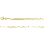 Indlæs billede til gallerivisning 14k Yellow Rose White Gold 2.6mm Elongated Flat Link Bracelet Anklet Choker Necklace Pendant Chain
