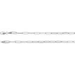 Load image into Gallery viewer, 14k Yellow Rose White Gold 3.85mm Elongated Flat Link Bracelet Anklet Choker Necklace Pendant Chain
