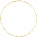 Kép betöltése a galériamegjelenítőbe: 14k Yellow Rose White Gold 3.85mm Elongated Flat Link Bracelet Anklet Choker Necklace Pendant Chain
