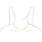 將圖片載入圖庫檢視器 14k Yellow Rose White Gold 3.85mm Elongated Flat Link Bracelet Anklet Choker Necklace Pendant Chain
