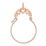 Load image into Gallery viewer, 14K Rose Gold Hearts Charm Holder Pendant
