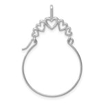 Load image into Gallery viewer, 14K White Gold Hearts Charm Holder Pendant
