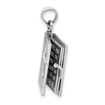 Afbeelding in Gallery-weergave laden, 14k White Gold Lords Prayer Holy Bible Book Cross Pendant Charm
