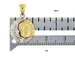 Load image into Gallery viewer, 14k Gold Two Tone Sun and Moon Pendant Charm
