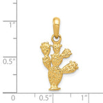 Afbeelding in Gallery-weergave laden, 14k Yellow Gold Cactus 3D Pendant Charm
