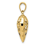 Afbeelding in Gallery-weergave laden, 14k Yellow Gold Diamond Cut Puffy Filigree Heart 3D Pendant Charm
