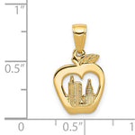 Afbeelding in Gallery-weergave laden, 14K Yellow Gold New York City Skyline NY Empire State Apple Pendant Charm
