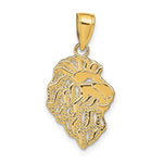Lataa kuva Galleria-katseluun, 14k Yellow Gold Lion Head Cut Out Pendant Charm
