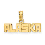 Kép betöltése a galériamegjelenítőbe: 14k Yellow Gold Alaska Travel Destination Vacation Holiday Pendant Charm
