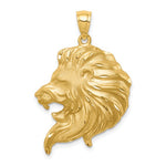 將圖片載入圖庫檢視器 14k Yellow Gold Lion Head Large Pendant Charm
