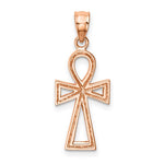 Afbeelding in Gallery-weergave laden, 14k Rose Gold Ankh Cross Pendant Charm
