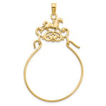 Afbeelding in Gallery-weergave laden, 14K Yellow Gold Horse Equestrian Charm Holder Pendant
