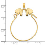 Indlæs billede til gallerivisning 14K Yellow Gold Horse Head Equestrian Charm Holder Pendant
