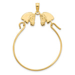 Indlæs billede til gallerivisning 14K Yellow Gold Horse Head Equestrian Charm Holder Pendant
