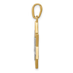Kép betöltése a galériamegjelenítőbe: 14k Yellow Gold and Rhodium Two Tone Star of David Pendant Charm
